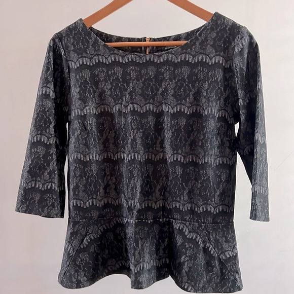 Ann Taylor, Medium, Black and Gray pattern - Picture 1 of 2